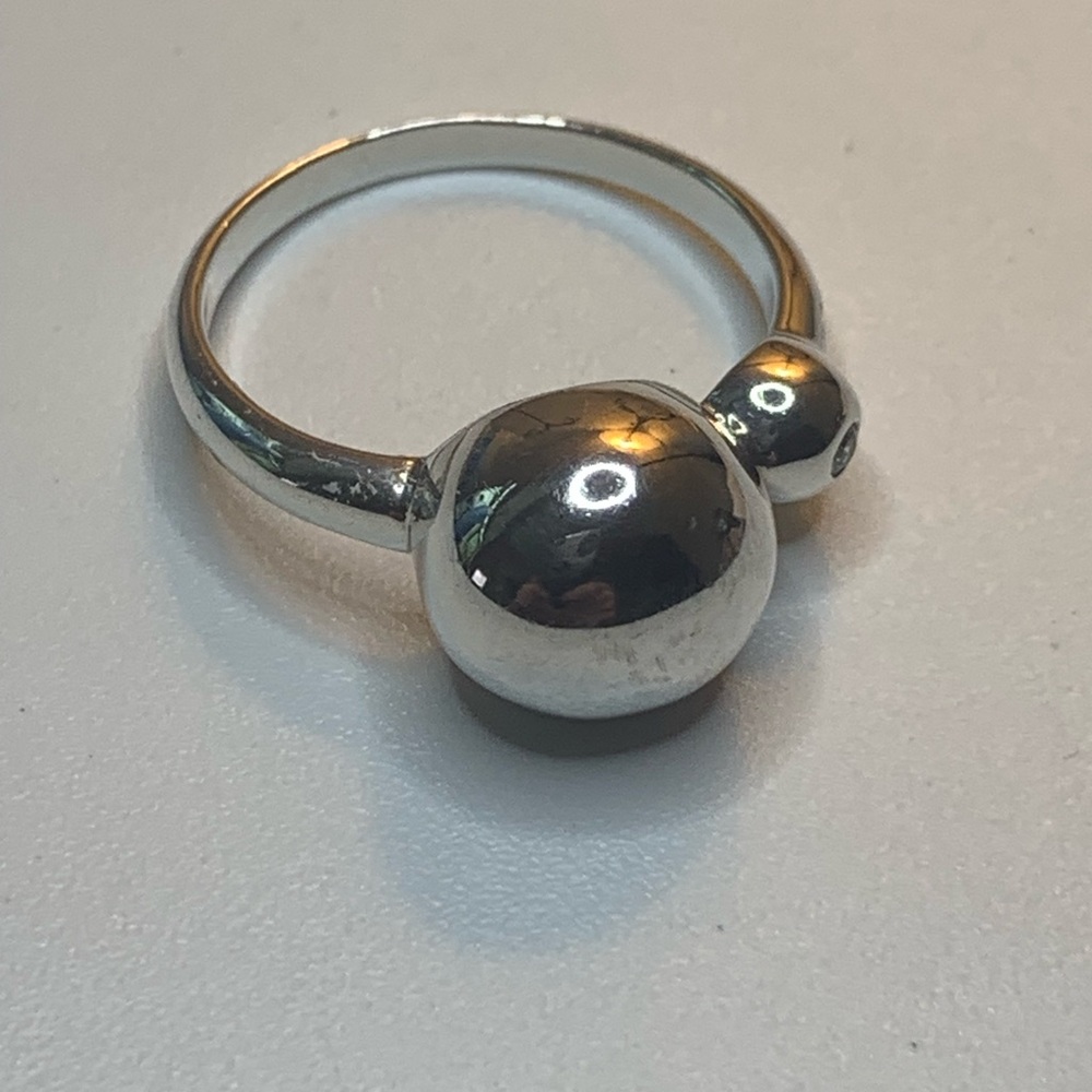 Silpada Vintage Sterling HAVE A BALL Cubic Zirconia Ring - Picture 5 of 13